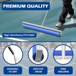 Montex Tennis Court Squeegee, Foam Tennis Sponge Roller 38.5'', Lightweight Quick Clearing Tools for Tennis Basketball Sports Court,Silver