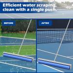 Montex Tennis Court Squeegee, Foam Tennis Sponge Roller 38.5'', Lightweight Quick Clearing Tools for Tennis Basketball Sports Court,Silver