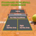 TRINKA Pickleball Court Marking Kit, Temporary Pickleball Court Lines Markers with 2 Tape, Official Size Pickleball Lines Portable Marking Set for Outdoor Indoor Gym Pickleball Tennis (Orange-Yellow)