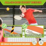 TRINKA Pickleball Court Marking Kit, Temporary Pickleball Court Lines Markers with 2 Tape, Official Size Pickleball Lines Portable Marking Set for Outdoor Indoor Gym Pickleball Tennis (Orange-Yellow)