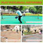 TRINKA Pickleball Court Marking Kit, Temporary Pickleball Court Lines Markers with 2 Tape, Official Size Pickleball Lines Portable Marking Set for Outdoor Indoor Gym Pickleball Tennis (Orange-Yellow)