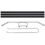 AIWFL Stainless Steel Sport Tennis Court Squeegee with 2 EVA Foam Blade Replacement Water Remover Tennis Court Rain Shuttle 4.5 Feet Sport Professional Squeegee for Basketball Courts,Silver