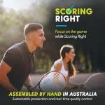 Scoring Right Portable Tennis Racket and Padel Scorekeeper, Easily Mounted Small Score Board to Keep Score of Points, Games, and Sets, ITF Conforming and Lightweight Mini Score Keeper, 1.9g, White