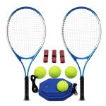 Magicorange Tennis Rackets for Adults 2 Players Recreational Tennis Racquet Set for Beginners and Professional with 4 Tennis Balls, 3 Overgrips, 1 Bag(Blue)