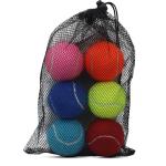 SHYUJAJIE Tennis Balls, 6 Pack Training Tennis Balls,High Elasticity Practice Balls for Beginner, Playing Balls for Dogs (Rainbow)