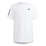 adidas Men's Club 3-Stripes Tennis T-Shirt, White, Large