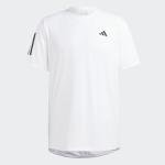 adidas Men's Club 3-Stripes Tennis T-Shirt, White, Large