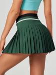 Heathyoga Pleated Tennis Skirt with Pockets for Women Tennis Skort for Woman High Waisted Golf Skirts Athletic Skirt Field Green