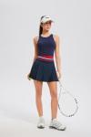 Two Piece Tennis Skirt Set for Women High Waisted Pleated Athletic Golf Skirt Sets Women 2 Piece Outfits with Pockets Navy