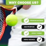 FURWEY 24 Pack Tennis Balls,Thickened Tennis with Mesh Bag for Transport,High Elasticity Training Balls for Beginner, Playing Balls for Dogs