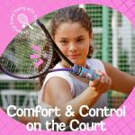 Racket Pets Kids Tennis Racket Dampener & Matching Overgrip Tape, Performance Shock Absorbing Dampener for Tennis Racket & Fun Animal Print Tennis Wrap Grip Tape (Unicorn)