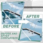 Leyndo 2 Pcs Tennis Court Squeegee 54 inches Floor Broom Commercial with Handle and Wheels Professional Water Remover Stainless Steel Sport Court Accessories, Silver