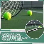 Leyndo 2 Pcs Tennis Court Squeegee 54 inches Floor Broom Commercial with Handle and Wheels Professional Water Remover Stainless Steel Sport Court Accessories, Silver