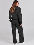 Women's Oversized 2-Piece Lounge Set - Black