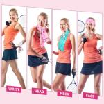 12 Pcs Tennis Cooling Towels Gifts 40 x 12 Inch Breathable Chilly Towel Soft Microfiber Fast Drying Ice Towel Workout Sweat Washcloths Tennis Towels for Women Men Team Sports Player Coach Gift