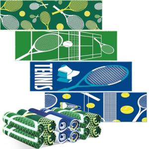 HunnmingRe 12 Count Tennis Cooling Towel Gifts 40"x12" Breathable Chilly Softball Soccer Ice Towel Tennis Golf Microfiber Fast Drying Accessories for Coach Gift Women Men