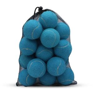 SHYUJAJIE Tennis Balls, 20 Pack Training Tennis Balls,High Elasticity Practice Tennis for Beginner, Exercise Playing Balls for Pet Dog (Light Blue)