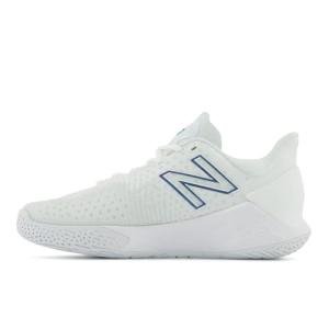 New Balance Women's Fresh Foam X Lav V2 Hard Court Tennis Shoe, White/Laser Blue, 10