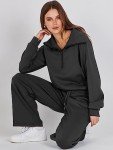 Women's Oversized 2-Piece Lounge Set - Black