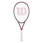 Wilson Tour Slam Adult Recreational Tennis Racket - Grip Size 3 - 4 3/8", Red/Grey