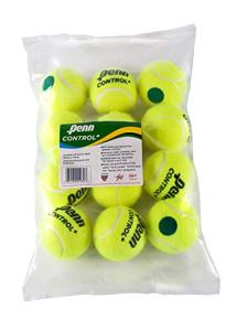 PENN Control Plus Tennis Balls - Youth Felt Green Dot Tennis Balls for Beginners - 12 Ball Polybag