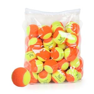 MRYCZ FYRHD 60 Pack Tennis Balls for Kids 50% Low Compression Stage Tennis Ball for Beginners Youth Kids Training Practicing with Mesh Bag Easy to Transport, Yellow & Orange