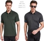 TELALEO 5 Pack Mens Polo Shirts Quick Dry Short Sleeve Golf T Shirt Performance Moisture Wicking Casual Workout SetB L