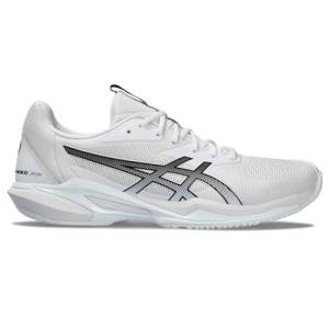 ASICS Men's Solution Speed FlyteFoam 3 Tennis Shoes, 10.5, White/Black