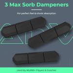 ADV Tennis Dampener with Custom Feel, Racket Shock Absorber to Reduce Vibration and Stay on The Racket, Engineered Poly-Silicone Tennis Racket Dampener, Black, Max Sorb 3-Pack…
