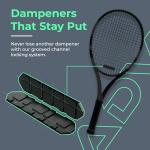 ADV Tennis Dampener with Custom Feel, Racket Shock Absorber to Reduce Vibration and Stay on The Racket, Engineered Poly-Silicone Tennis Racket Dampener, Black, Max Sorb 3-Pack…