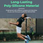 ADV Tennis Dampener with Custom Feel, Racket Shock Absorber to Reduce Vibration and Stay on The Racket, Engineered Poly-Silicone Tennis Racket Dampener, Black, Max Sorb 3-Pack…