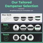 ADV Tennis Dampener with Custom Feel, Racket Shock Absorber to Reduce Vibration and Stay on The Racket, Engineered Poly-Silicone Tennis Racket Dampener, Black, Max Sorb 3-Pack…