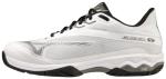 Mizuno Men's Wave Exceed Light 2 AC Tennis Shoe, White-Metallic Grey, 8.5