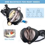 SPORJET Tennis Backpack with 2 Rackets Holder, Water-Resistant PU Leather Tennis Racket Bag for Women & Men, Sling Crossbody Sports Backpack for Tennis, Pickleball & Badminton, Tennis Gifts