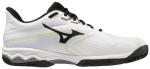 Mizuno Men's Wave Exceed Light 2 AC Tennis Shoe, White-Metallic Grey, 8.5