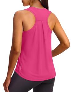 XIEERDUO Women Tank Tops Workout Tops for Women Active Tennis Clothing Hot Pink XL