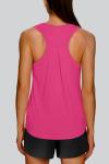 XIEERDUO Women Tank Tops Workout Tops for Women Active Tennis Clothing Hot Pink XL