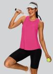XIEERDUO Women Tank Tops Workout Tops for Women Active Tennis Clothing Hot Pink XL