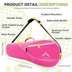 Himal 3 Racquet Tennis Bag With Protective Pad, tennis racket bag for Men Women, Sports enthusiasts of All Ages