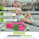 Himal 3 Racquet Tennis Bag With Protective Pad, tennis racket bag for Men Women, Sports enthusiasts of All Ages