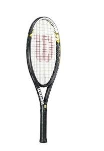Wilson Hyper Hammer 5.3 Strung Tennis Racket (Black/White, 4 1/8)