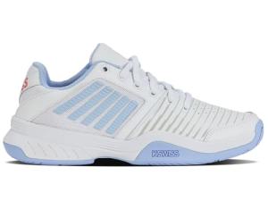 K-Swiss Women's Court Express Tennis Shoe, White/Open Air/Strawberry Ice, 9.5 M