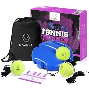 Tennis Trainer Rebounder Set with Accessories Bundle