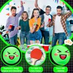 ShinyRelief 24 Pcs Glow in The Dark Table Tennis Balls Halloween Luminous Emotion Bouncy Balls Glowing Halloween Party Favors Goodie Bag Fillers Cat's Fun Playmate for Holidays Outdoor Indoor Games