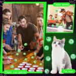 ShinyRelief 24 Pcs Glow in The Dark Table Tennis Balls Halloween Luminous Emotion Bouncy Balls Glowing Halloween Party Favors Goodie Bag Fillers Cat's Fun Playmate for Holidays Outdoor Indoor Games