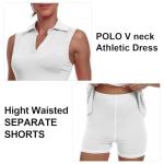 Womens Two Piece Tennis Golf Dress UPF 50+ Active Athletic Exercise Sports Wear Dresses for Women with Pocket Separate Shorts