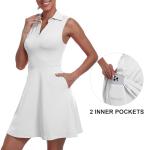 Womens Two Piece Tennis Golf Dress UPF 50+ Active Athletic Exercise Sports Wear Dresses for Women with Pocket Separate Shorts
