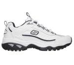 Skechers Men's Energy Afterburn Lace-Up Sneaker, White/Navy, 10.5