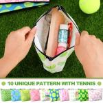 Bulyoou 10 Pcs Tennis Gifts for Women Funny Cosmetic Bag Inspirational Makeup Bag Tennis Accessories for Women Sports Lovers Players Coach Christmas Team Gifts