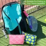 Bulyoou 10 Pcs Tennis Gifts for Women Funny Cosmetic Bag Inspirational Makeup Bag Tennis Accessories for Women Sports Lovers Players Coach Christmas Team Gifts